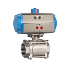 Q611F3三片式螺纹气动球阀